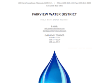 Tablet Screenshot of fairviewwater.com